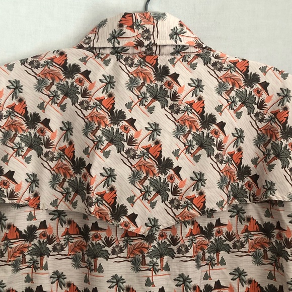 Rock & Roll Denim Snap Shirt Tropical Men's Small NWT - Picture 9 of 12